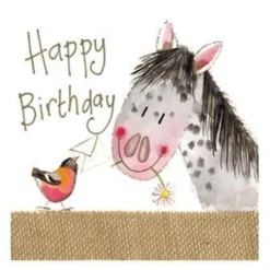 Alex Clark Pretty Pony Happy Birthday Card