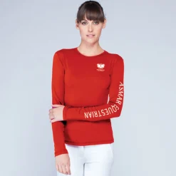 Women Asmar Equestrian Sustainable Long Sleeve Logo Tee