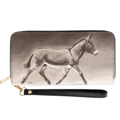 AWST International AWST Lila Donkey On The Move Zippered Wallet W/ Wristlet