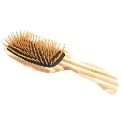 Bass Brushes Bass Green Bamboo Pin Semi S Style Brush