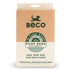 Beco Pets Beco Compostable Unscented Poop Bags W/ Handle - Pack of 96