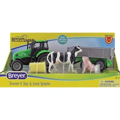 Breyer Stablemates Tractor & Tag-A-Long Wagon