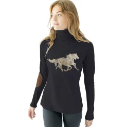 Women Chestnut Bay Apparel Chestnut Bay Rider Running Horses Lounge Turtleneck
