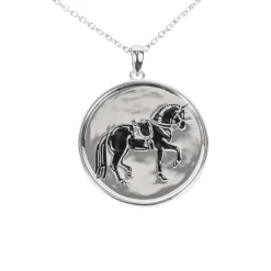 Cinto x Kelly Herd Black Dressage Medallion Necklace