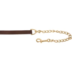 Connemara Pony Leather Lead W/ 45 cm Brass Chain