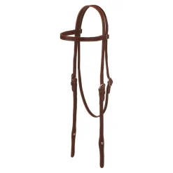 Copper Canyon Latigo Brow Band Headstall W/ Chicago Screws