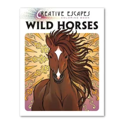 Skyhorse Publishing Creative Escapes Wild Horses Colouring Book