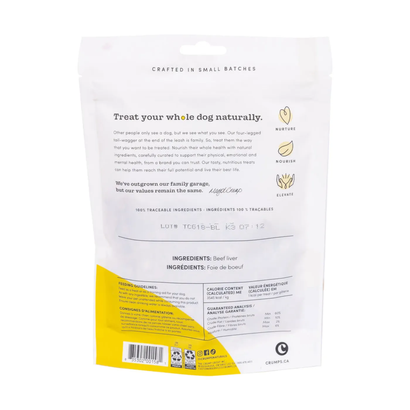 Crumps Naturals Crumps Freeze-Dried Beef Liver Mini Trainers 55 g