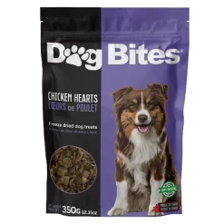 Dog Bites Freeze Dried Chicken Hearts Dog Treats 350 g