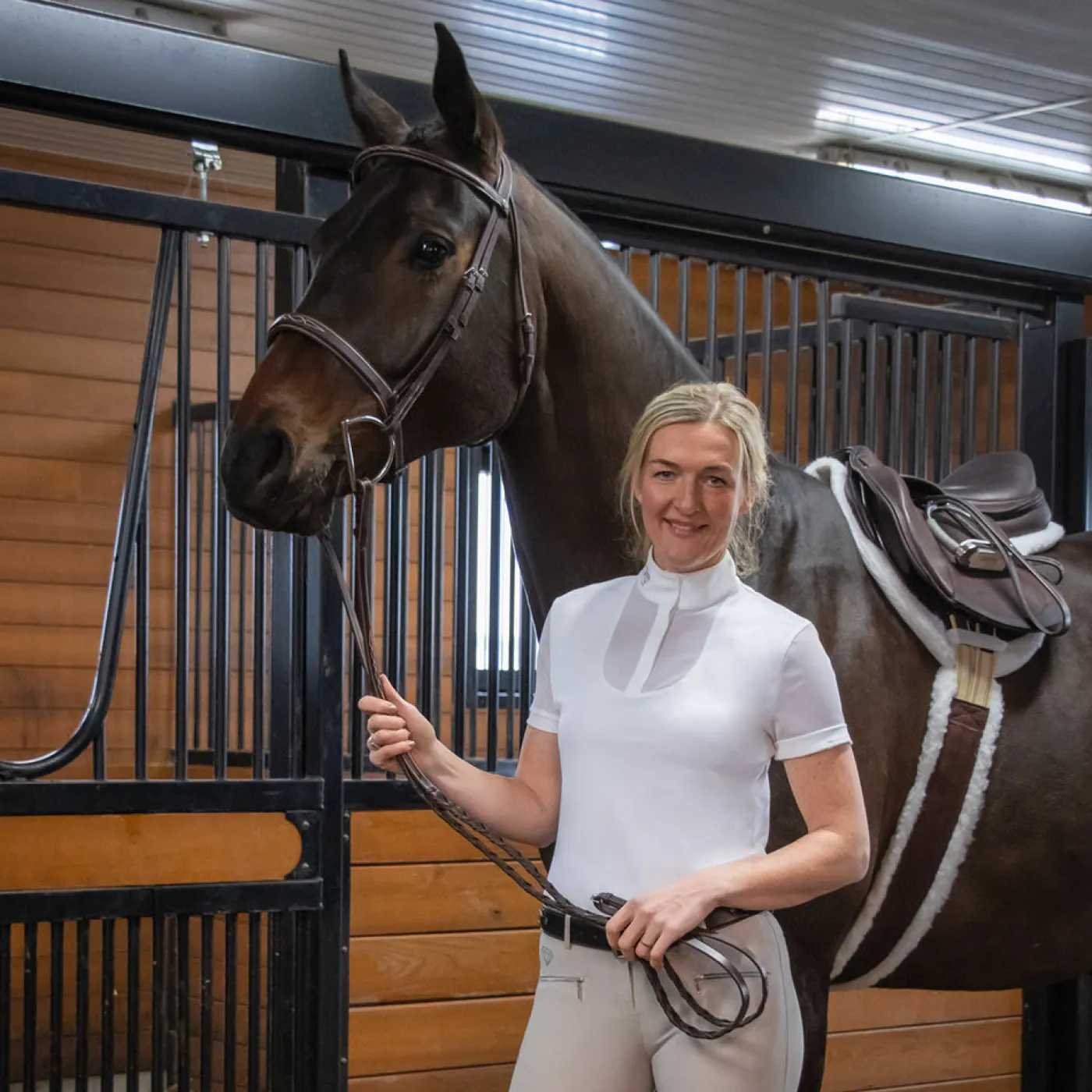 Elation Diamond Chiara Short Sleeve Show Shirt