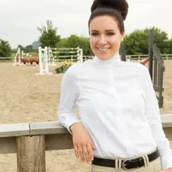 Elation Platinum Madison Wrap Collar Long Sleeve Show Shirt