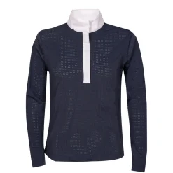 Kids Elation Platinum Sicily Perforated Long Sleeve Show Shirt - Kids'