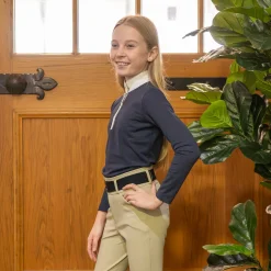 Kids Elation Platinum Sicily Perforated Long Sleeve Show Shirt - Kids'