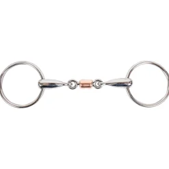 EvoEq Double Jointed Loose Ring Snaffle Bit W/ Copper Roller