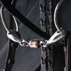 EvoEq Double Jointed Loose Ring Snaffle Bit W/ Copper Roller
