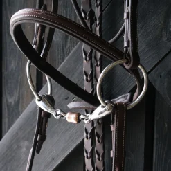 EvoEq Double Jointed Loose Ring Snaffle Bit W/ Copper Roller
