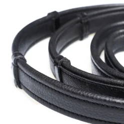 Flexible Fit Equestrian FFE Padded Leather Reins W/ Stoppers