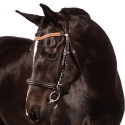 Flexible Fit Equestrian FFE Rose Gold Princess Wave Dressage Snaffle Bridle