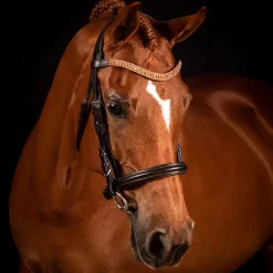 Flexible Fit Equestrian FFE Rose Gold Princess Wave Dressage Snaffle Bridle