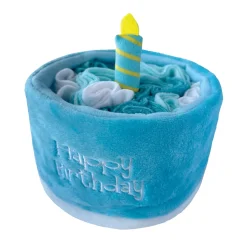 Fou Fou Brands Fou Fit Hide 'N Seek Blue Birthday Cake Snuffle Dog Toy