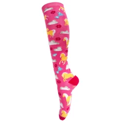 Four White Socks Dream Horse Knee High Socks