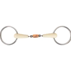Happy Mouth Horse Bits Happy Mouth Loose Ring Snaffle Bit W/ Copper Roller