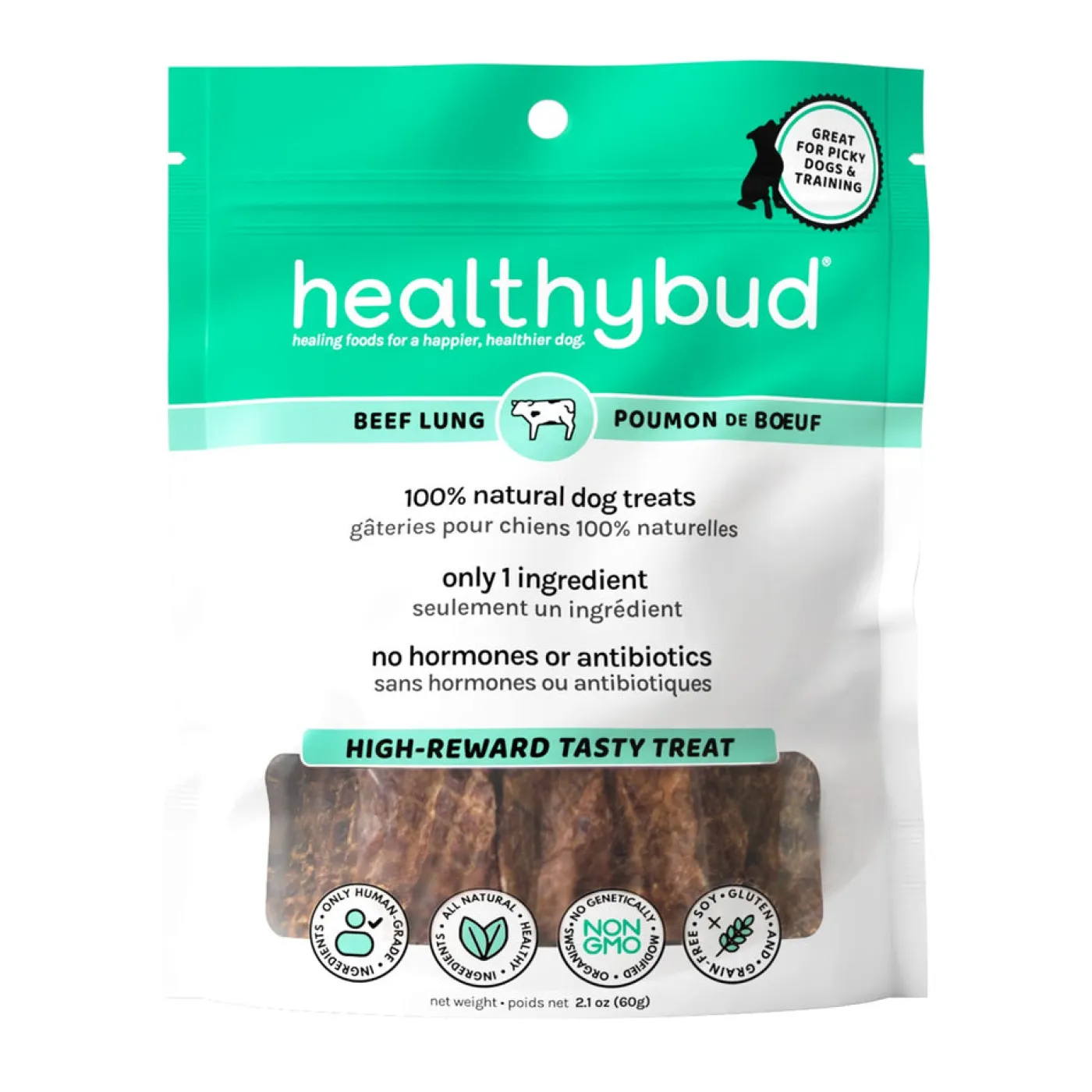 Healthybud Beef Lung Dog Treats 60 g