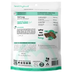 Healthybud Beef Lung Dog Treats 60 g