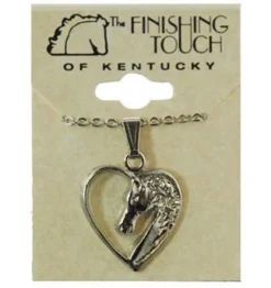 Finishing Touch of Kentucky Horsehead in Heart Pendant