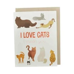 Art of Melodious I Love Cats Greeting Card