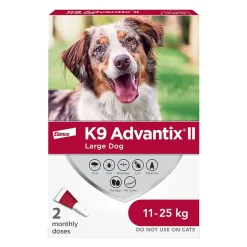 K9 Advantix II Flea & Tick Treatment for Dogs 11 to 25 kg - 2 Doses