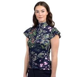 Women Kastel Denmark Flutter Sleeve Print Top