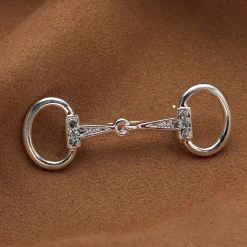 Kelley & Co . Small Rhinestone Snaffle Bit Stock Pin