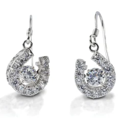 Kelly Herd Dancing Stone Horseshoe Dangle Earrings