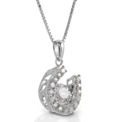 Kelly Herd Dancing Stone Horseshoe Dangle Pendant