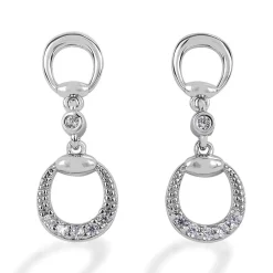 Kelly Herd Eggbutt Dangle Earrings