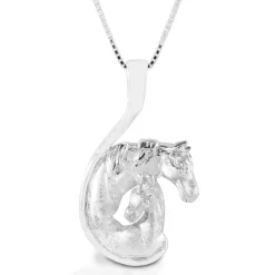 Kelly Herd Mare & Foal Head Necklace