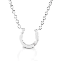 Kelly Herd Single Stone Horseshoe Necklace