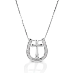 Kelly Herd Small Horseshoe Cross Necklace