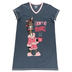 Women Lazy One I Don't Do Mornings Nightshirt