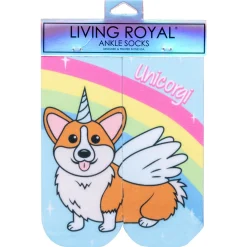 Living Royal Unicorgi Ankle Socks