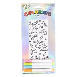 Living Royal Unicorn Galaxy Colouring Ankle Socks