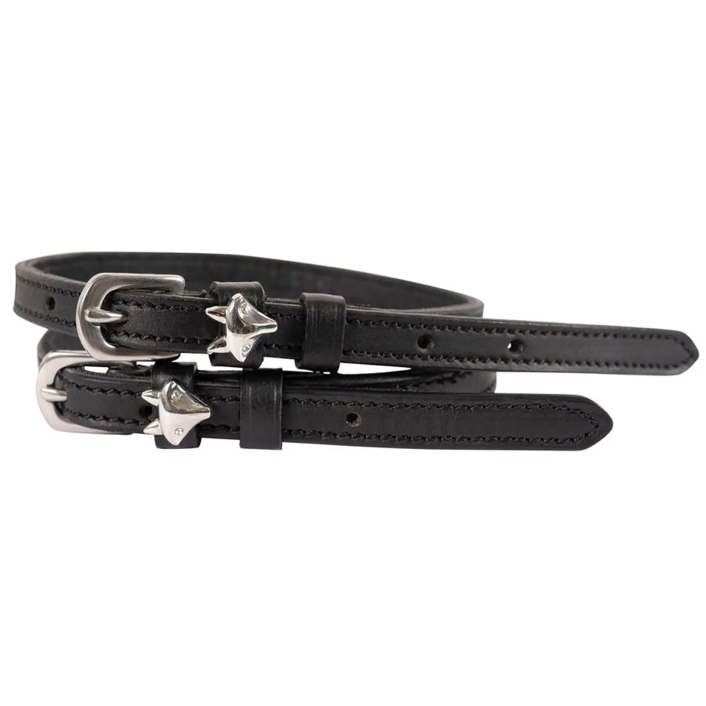Mane Jane Silver Fox Head Spur Straps