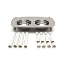 Messy Mutts Elevated Double Feeder Adjustable Height Dog Bowl
