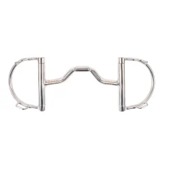 Metalab Copper Inlay Ported Dee Ring Snaffle Bit W/ Hooks