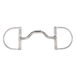 Metalab Dee Ring Snaffle Bit W/ Ported Barrel & Copper Inlay