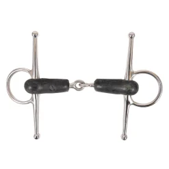 Metalab Full Cheek Rubber Snaffle Bit