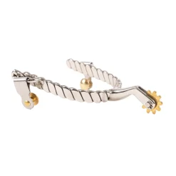 Metalab Twisted Stainless Steel Western Spurs - Men's