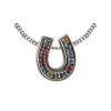 Finishing Touch of Kentucky Mutlicoloured Bling Horseshoe Necklace