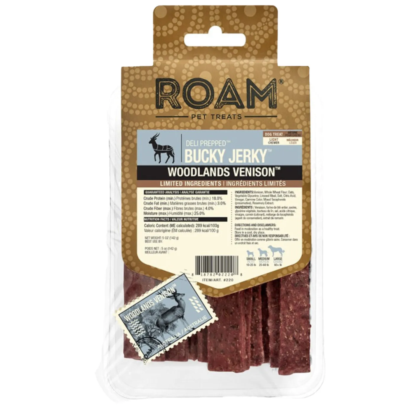 Roam Pets Roam Jerky Venison 142 g